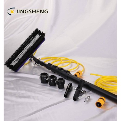 Roller Solar Panels Water Fed Wash Rotary Brush Cleaning Telescopic Pole